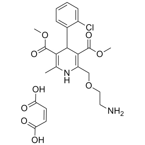 dimethyl 2-((2-aminoethoxy)methyl)-4-(2-chlorophenyl)-6-methyl-1,4-dihydropyridine-3,5-dicarboxylate maleate