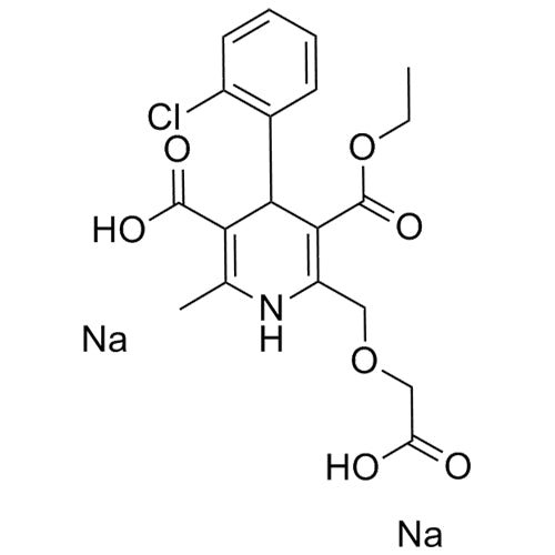 6-((carboxymethoxy)methyl)-4-(2-chlorophenyl)-5-(ethoxycarbonyl)-2-methyl-1,4-dihydropyridine-3-carboxylic acid, disodium salt