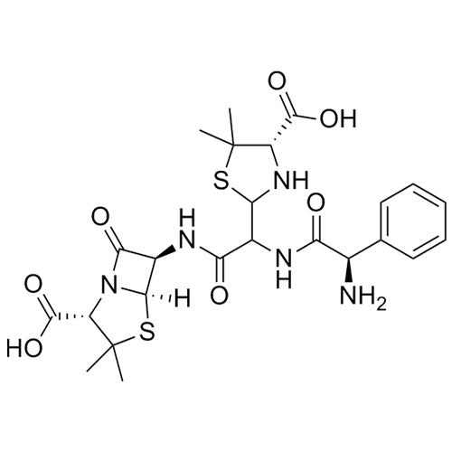 (2S,5R,6R)-6-(2-((R)-2-amino-2-phenylacetamido)-2-((4S)-4-carboxy-5,5-dimethylthiazolidin-2-yl)acetamido)-3,3-dimethyl-7-oxo-4-thia-1-azabicyclo[3.2.0]heptane-2-carboxylic acid