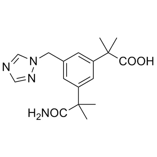 2-(3-((1H-1,2,4-triazol-1-yl)methyl)-5-(1-amino-2-methyl-1-oxopropan-2-yl)phenyl)-2-methylpropanoic acid