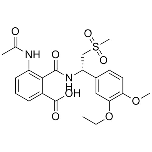 (S)-3-acetamido-2-((1-(3-ethoxy-4-methoxyphenyl)-2-(methylsulfonyl)ethyl)carbamoyl)benzoic acid
