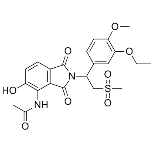 N-(2-(1-(3-ethoxy-4-methoxyphenyl)-2-(methylsulfonyl)ethyl)-5-hydroxy-1,3-dioxoisoindolin-4-yl)acetamide