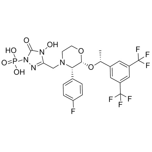 (3-(((2R,3S)-2-((R)-1-(3,5-bis(trifluoromethyl)phenyl)ethoxy)-3-(4-fluorophenyl)morpholino)methyl)-4-hydroxy-5-oxo-4,5-dihydro-1H-1,2,4-triazol-1-yl)phosphonic acid
