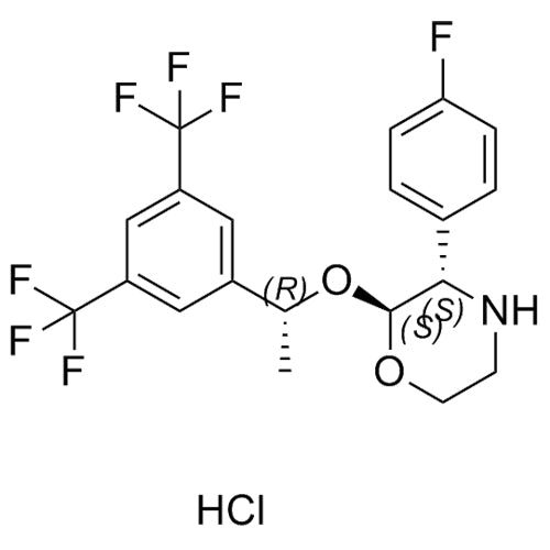 (2S,3S)-2-((R)-1-(3,5-bis(trifluoromethyl)phenyl)ethoxy)-3-(4-fluorophenyl)morpholine hydrochloride