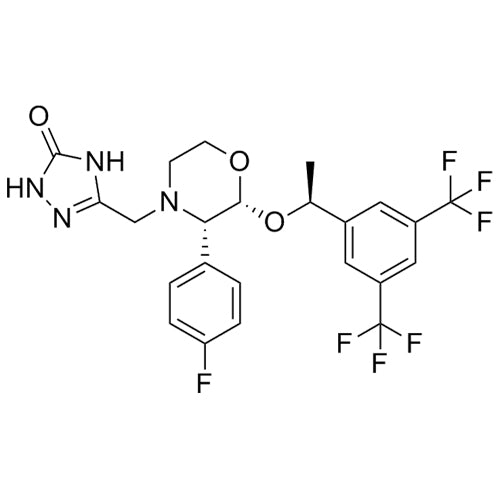 3-(((2R,3S)-2-((S)-1-(3,5-bis(trifluoromethyl)phenyl)ethoxy)-3-(4-fluorophenyl)morpholino)methyl)-1H-1,2,4-triazol-5(4H)-one