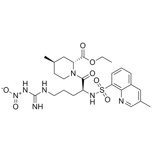 (2R,4R)-ethyl 4-methyl-1-((S)-2-(3-methylquinoline-8-sulfonamido)-5-(3-nitroguanidino)pentanoyl)piperidine-2-carboxylate