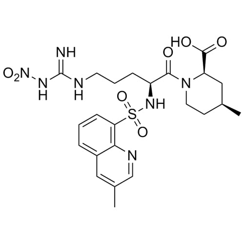 (2R,4S)-4-methyl-1-((S)-2-(3-methylquinoline-8-sulfonamido)-5-(3-nitroguanidino)pentanoyl)piperidine-2-carboxylic acid