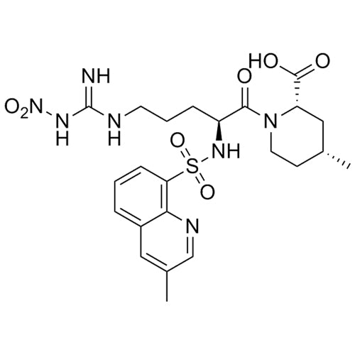 (2S,4R)-4-methyl-1-((S)-2-(3-methylquinoline-8-sulfonamido)-5-(3-nitroguanidino)pentanoyl)piperidine-2-carboxylic acid