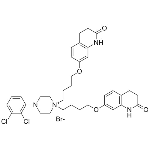 4-(2,3-dichlorophenyl)-1,1-bis(4-((2-oxo-1,2,3,4-tetrahydroquinolin-7-yl)oxy)butyl)piperazin-1-ium bromide