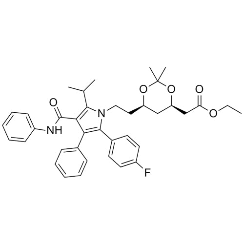 ethyl 2-((4R,6R)-6-(2-(2-(4-fluorophenyl)-5-isopropyl-3-phenyl-4-(phenylcarbamoyl)-1H-pyrrol-1-yl)ethyl)-2,2-dimethyl-1,3-dioxan-4-yl)acetate