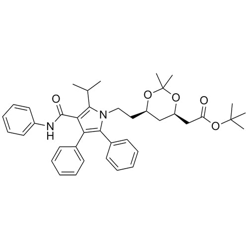 tert-butyl 2-((4R,6R)-6-(2-(2-isopropyl-4,5-diphenyl-3-(phenylcarbamoyl)-1H-pyrrol-1-yl)ethyl)-2,2-dimethyl-1,3-dioxan-4-yl)acetate
