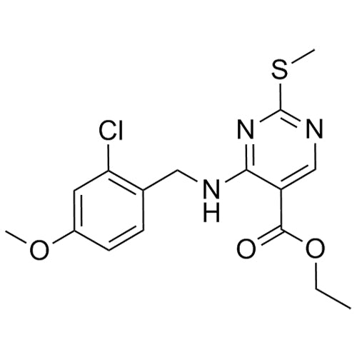 ethyl 4-((2-chloro-4-methoxybenzyl)amino)-2-(methylthio)pyrimidine-5-carboxylate