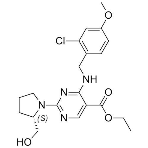 (S)-ethyl 4-((2-chloro-4-methoxybenzyl)amino)-2-(2-(hydroxymethyl)pyrrolidin-1-yl)pyrimidine-5-carboxylate