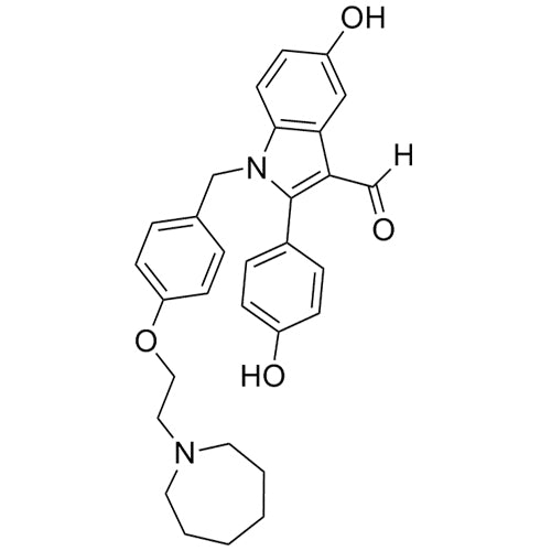 1-(4-(2-(azepan-1-yl)ethoxy)benzyl)-5-hydroxy-2-(4-hydroxyphenyl)-1H-indole-3-carbaldehyde