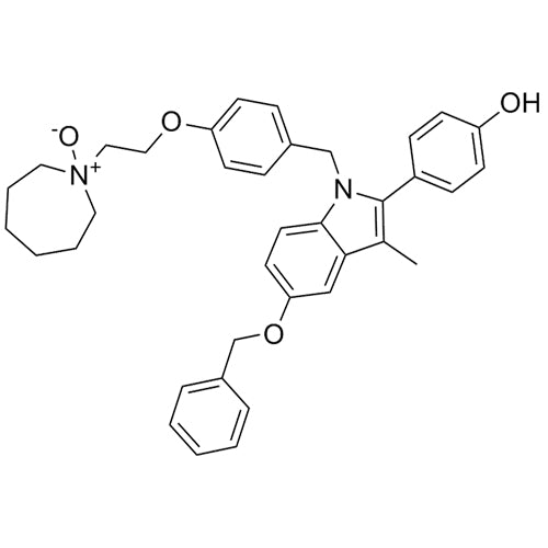 1-(2-(4-((5-(benzyloxy)-2-(4-hydroxyphenyl)-3-methyl-1H-indol-1-yl)methyl)phenoxy)ethyl)azepane 1-oxide