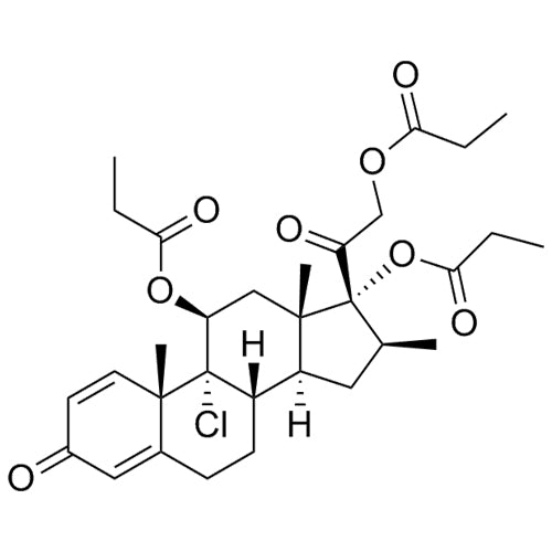 (8S,9R,10S,11S,13S,14S,16S,17R)-9-chloro-10,13,16-trimethyl-3-oxo-17-(2-(propionyloxy)acetyl)-6,7,8,9,10,11,12,13,14,15,16,17-dodecahydro-3H-cyclopenta[a]phenanthrene-11,17-diyl dipropionate