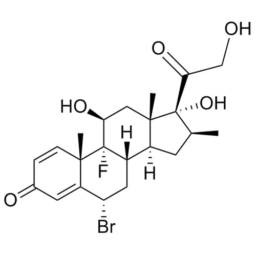 (6S,8S,9R,10S,11S,13S,14S,16S,17R)-6-bromo-9-fluoro-11,17-dihydroxy-17-(2-hydroxyacetyl)-10,13,16-trimethyl-6,7,8,9,10,11,12,13,14,15,16,17-dodecahydro-3H-cyclopenta[a]phenanthren-3-one
