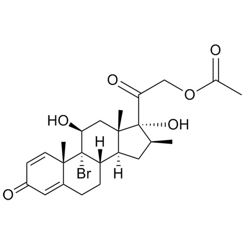 2-((8S,9R,10S,11S,13S,14S,16S,17R)-9-bromo-11,17-dihydroxy-10,13,16-trimethyl-3-oxo-6,7,8,9,10,11,12,13,14,15,16,17-dodecahydro-3H-cyclopenta[a]phenanthren-17-yl)-2-oxoethyl acetate