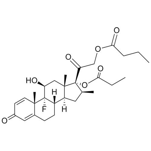 2-((8S,9R,10S,11S,13S,14S,16S,17R)-9-fluoro-11-hydroxy-10,13,16-trimethyl-3-oxo-17-(propionyloxy)-6,7,8,9,10,11,12,13,14,15,16,17-dodecahydro-3H-cyclopenta[a]phenanthren-17-yl)-2-oxoethyl butyrate