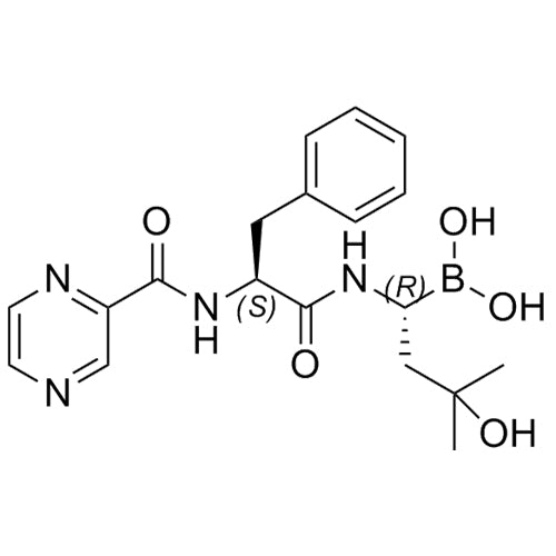 ((R)-3-hydroxy-3-methyl-1-((S)-3-phenyl-2-(pyrazine-2-carboxamido)propanamido)butyl)boronic acid