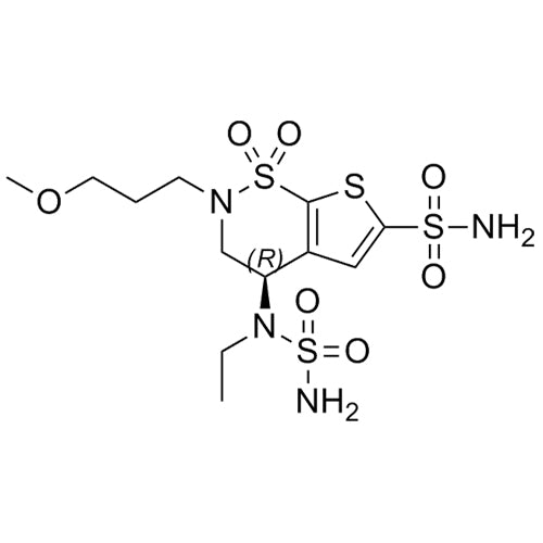 (R)-4-(ethyl(sulfamoyl)amino)-2-(3-methoxypropyl)-3,4-dihydro-2H-thieno[3,2-e][1,2]thiazine-6-sulfonamide 1,1-dioxide