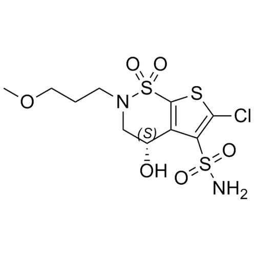 (S)-6-chloro-4-hydroxy-2-(3-methoxypropyl)-3,4-dihydro-2H-thieno[3,2-e][1,2]thiazine-5-sulfonamide 1,1-dioxide