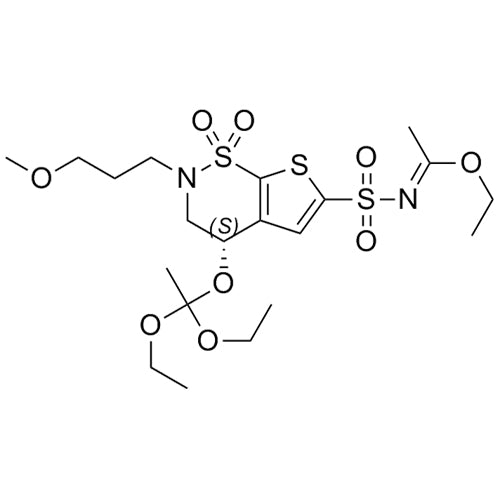 (S)-ethyl N-(4-(1,1-diethoxyethoxy)-2-(3-methoxypropyl)-1,1-dioxido-3,4-dihydro-2H-thieno[3,2-e][1,2]thiazin-6-yl)sulfonylacetimidate
