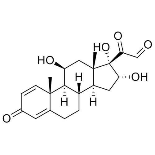 2-oxo-2-((8S,9S,10R,11S,13S,14S,16R,17S)-11,16,17-trihydroxy-10,13-dimethyl-3-oxo-6,7,8,9,10,11,12,13,14,15,16,17-dodecahydro-3H-cyclopenta[a]phenanthren-17-yl)acetaldehyde