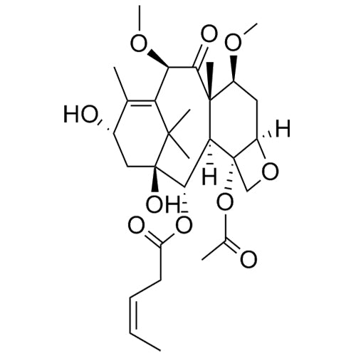 (Z)-(2aR,4S,4aS,6R,9S,11S,12S,12aR,12bS)-12b-acetoxy-9,11-dihydroxy-4,6-dimethoxy-4a,8,13,13-tetramethyl-5-oxo-2a,3,4,4a,5,6,9,10,11,12,12a,12b-dodecahydro-1H-7,11-methanocyclodeca[3,4]benzo[1,2-b]oxet-12-yl pent-3-enoate