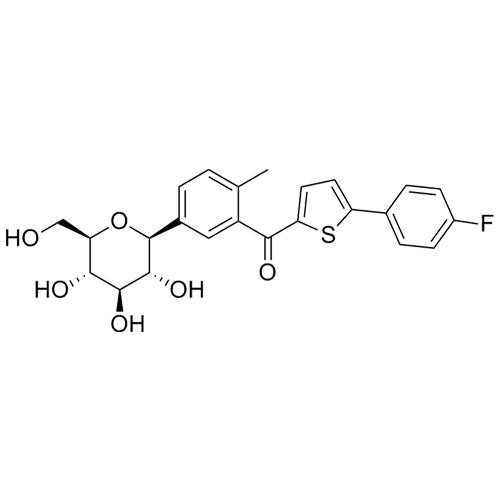 (5-(4-fluorophenyl)thiophen-2-yl)(2-methyl-5-((2S,3R,4R,5S,6R)-3,4,5-trihydroxy-6-(hydroxymethyl)tetrahydro-2H-pyran-2-yl)phenyl)methanone