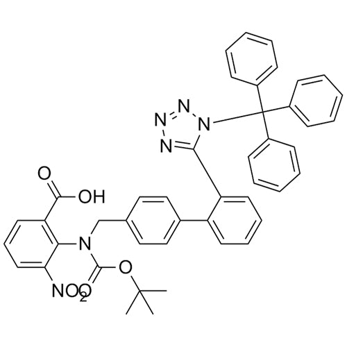 2-((tert-butoxycarbonyl)((2'-(1-trityl-1H-tetrazol-5-yl)-[1,1'-biphenyl]-4-yl)methyl)amino)-3-nitrobenzoic acid