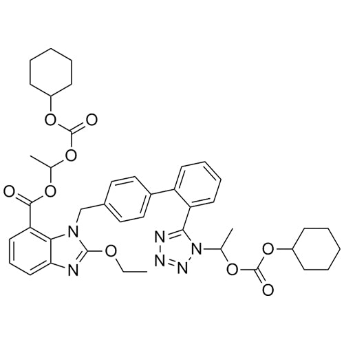 1-(((cyclohexyloxy)carbonyl)oxy)ethyl 1-((2'-(1-(1-(((cyclohexyloxy)carbonyl)oxy)ethyl)-1H-tetrazol-5-yl)-[1,1'-biphenyl]-4-yl)methyl)-2-ethoxy-1H-benzo[d]imidazole-7-carboxylate