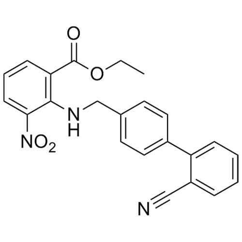 ethyl 2-(((2'-cyano-[1,1'-biphenyl]-4-yl)methyl)amino)-3-nitrobenzoate