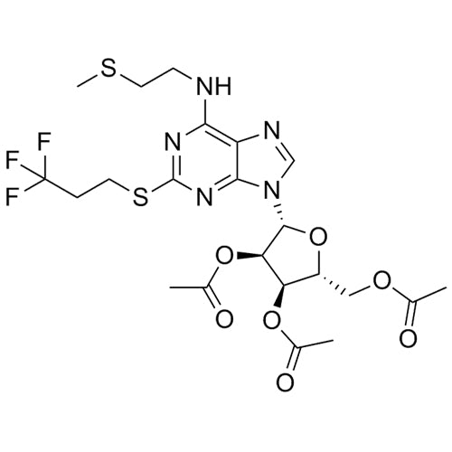 (2R,3R,4R,5R)-2-(acetoxymethyl)-5-(6-((2-(methylthio)ethyl)amino)-2-((3,3,3-trifluoropropyl)thio)-9H-purin-9-yl)tetrahydrofuran-3,4-diyl diacetate