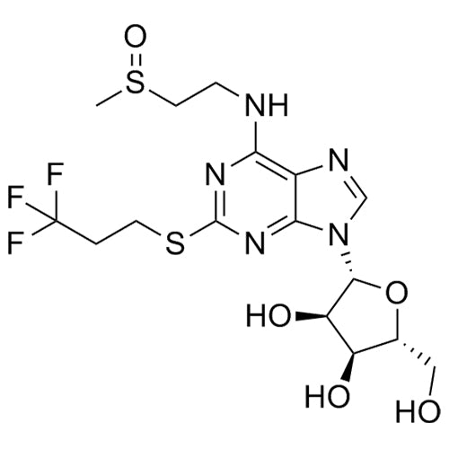 (2R,3S,4R,5R)-2-(hydroxymethyl)-5-(6-((2-(methylsulfinyl)ethyl)amino)-2-((3,3,3-trifluoropropyl)thio)-9H-purin-9-yl)tetrahydrofuran-3,4-diol