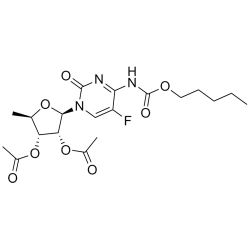 (2R,3R,4R,5R)-2-(5-fluoro-2-oxo-4-(((pentyloxy)carbonyl)amino)pyrimidin-1(2H)-yl)-5-methyltetrahydrofuran-3,4-diyl diacetate
