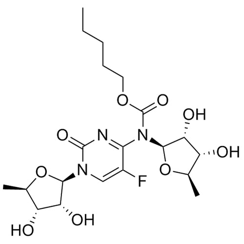pentyl ((2R,3R,4S,5R)-3,4-dihydroxy-5-methyltetrahydrofuran-2-yl)(1-((2R,3R,4S,5R)-3,4-dihydroxy-5-methyltetrahydrofuran-2-yl)-5-fluoro-2-oxo-1,2-dihydropyrimidin-4-yl)carbamate