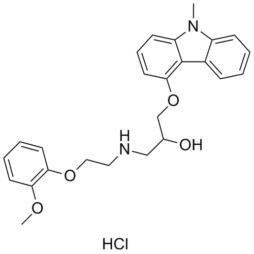 1-((2-(2-methoxyphenoxy)ethyl)amino)-3-((9-methyl-9H-carbazol-4-yl)oxy)propan-2-ol hydrochloride