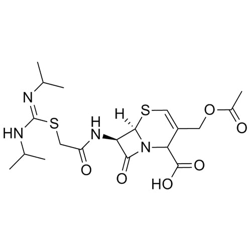 (6R,7R)-3-(acetoxymethyl)-7-(2-((N,N'-diisopropylcarbamimidoyl)thio)acetamido)-8-oxo-5-thia-1-azabicyclo[4.2.0]oct-3-ene-2-carboxylic acid