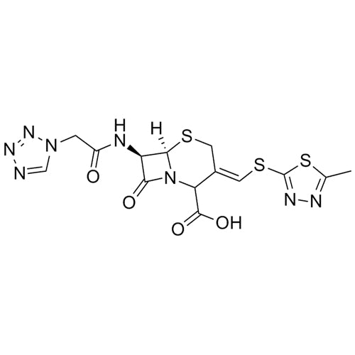 (6R,7R,Z)-7-(2-(1H-tetrazol-1-yl)acetamido)-3-(((5-methyl-1,3,4-thiadiazol-2-yl)thio)methylene)-8-oxo-5-thia-1-azabicyclo[4.2.0]octane-2-carboxylic acid
