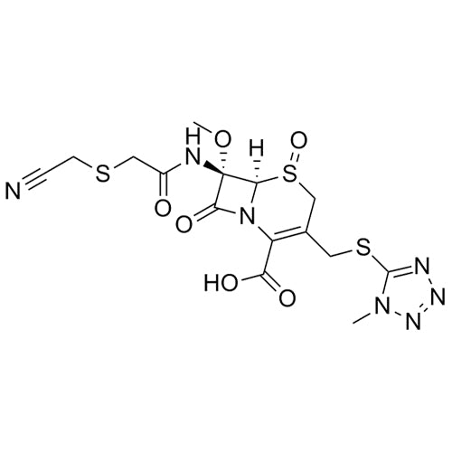 (6R,7S)-7-(2-((cyanomethyl)thio)acetamido)-7-methoxy-3-(((1-methyl-1H-tetrazol-5-yl)thio)methyl)-8-oxo-5-thia-1-azabicyclo[4.2.0]oct-2-ene-2-carboxylic acid 5-oxide