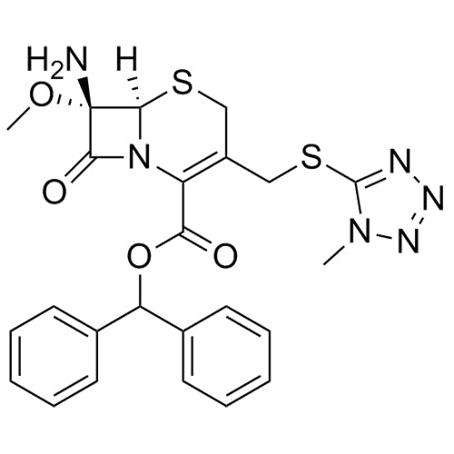 (6R,7S)-benzhydryl 7-amino-7-methoxy-3-(((1-methyl-1H-tetrazol-5-yl)thio)methyl)-8-oxo-5-thia-1-azabicyclo[4.2.0]oct-2-ene-2-carboxylate