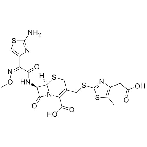 (6R,7R)-7-((Z)-2-(2-aminothiazol-4-yl)-2-(methoxyimino)acetamido)-3-(((4-(carboxymethyl)-5-methylthiazol-2-yl)thio)methyl)-8-oxo-5-thia-1-azabicyclo[4.2.0]oct-2-ene-2-carboxylic acid