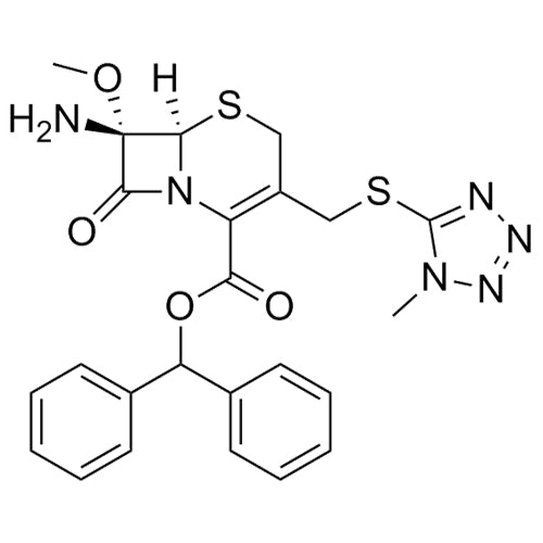 (6R,7S)-benzhydryl 7-amino-7-methoxy-3-(((1-methyl-1H-tetrazol-5-yl)thio)methyl)-8-oxo-5-thia-1-azabicyclo[4.2.0]oct-2-ene-2-carboxylate