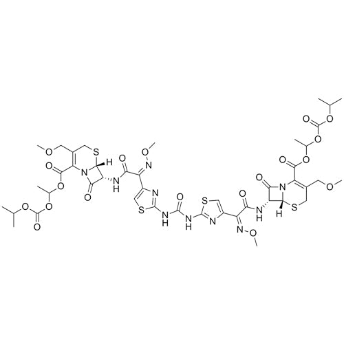 (6R,6'R,7R,7'R)-bis(1-((isopropoxycarbonyl)oxy)ethyl) 7,7'-(((2Z,2'Z)-2,2'-(2,2'-(carbonylbis(azanediyl))bis(thiazole-4,2-diyl))bis(2-(methoxyimino)acetyl))bis(azanediyl))bis(3-(methoxymethyl)-8-oxo-5-thia-1-azabicyclo[4.2.0]oct-2-ene-2-carboxylate)