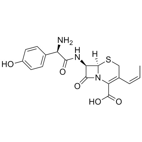 (6R,7R)-7-((R)-2-amino-2-(4-hydroxyphenyl)acetamido)-8-oxo-3-((Z)-prop-1-en-1-yl)-5-thia-1-azabicyclo[4.2.0]oct-2-ene-2-carboxylic acid