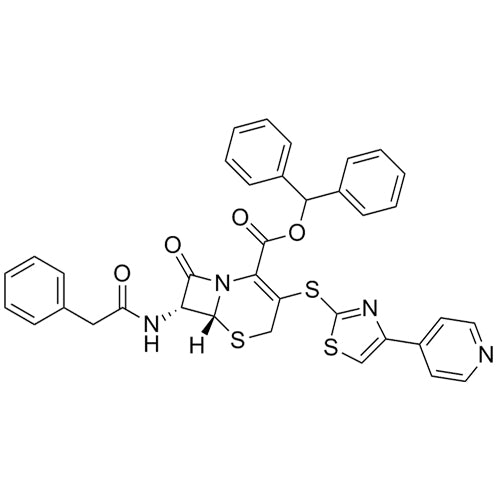 (6R,7R)-benzhydryl 8-oxo-7-(2-phenylacetamido)-3-((4-(pyridin-4-yl)thiazol-2-yl)thio)-5-thia-1-azabicyclo[4.2.0]oct-2-ene-2-carboxylate