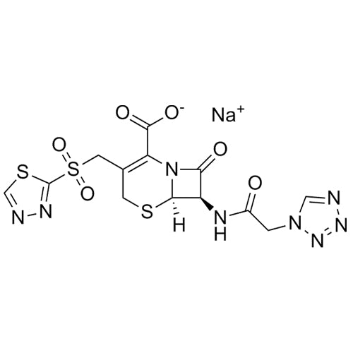 (6R,7R)-3-(((1,3,4-thiadiazol-2-yl)sulfonyl)methyl)-7-(2-(1H-tetrazol-1-yl)acetamido)-8-oxo-5-thia-1-azabicyclo[4.2.0]oct-2-ene-2-carboxylate
