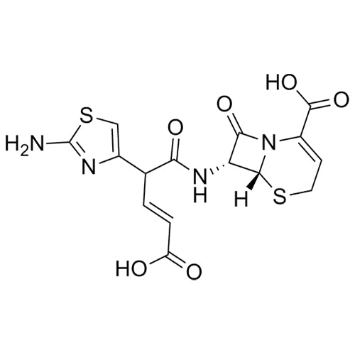 (6R,7R)-7-((E)-2-(2-aminothiazol-4-yl)-4-carboxybut-3-enamido)-8-oxo-5-thia-1-azabicyclo[4.2.0]oct-2-ene-2-carboxylic acid