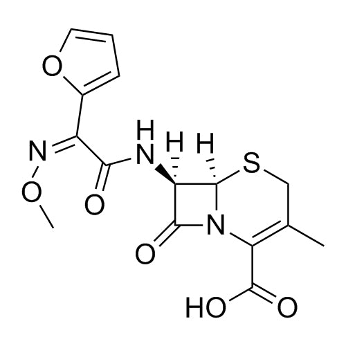 (6R,7R)-7-((Z)-2-(furan-2-yl)-2-(methoxyimino)acetamido)-3-methyl-8-oxo-5-thia-1-azabicyclo[4.2.0]oct-2-ene-2-carboxylic acid